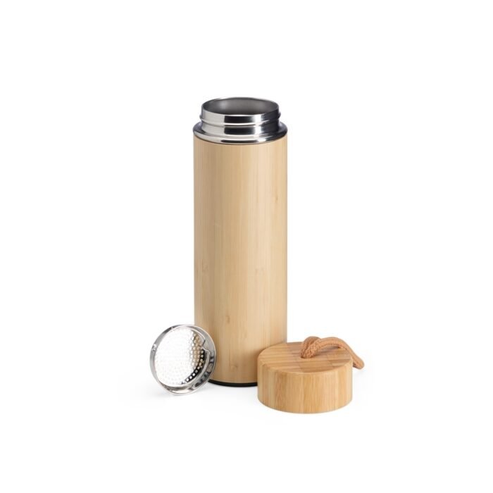 Garrafa Térmica Bambu 400ml com Infusor - Imagem 3