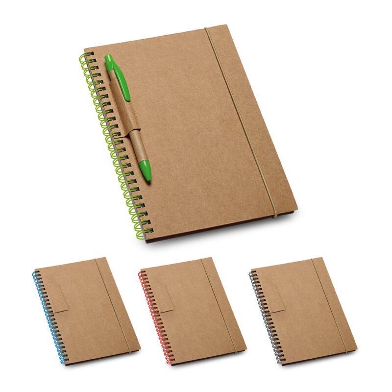Caderno B6 com páginas pautadas reciclado