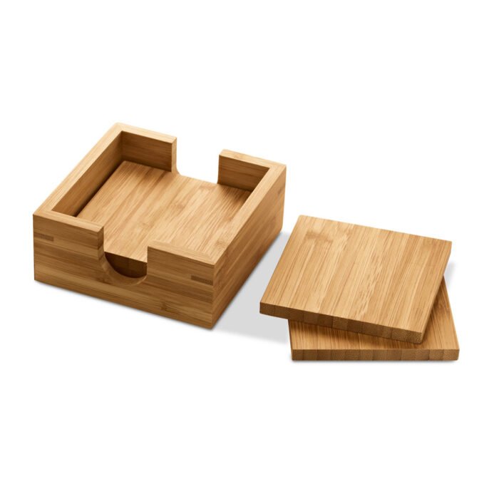 Kit de 4 porta copos em bambu - Imagem 2