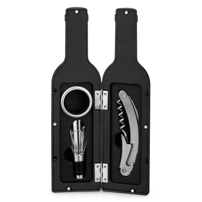 Conjunto para vinho com três componentes em metal - Imagem 3