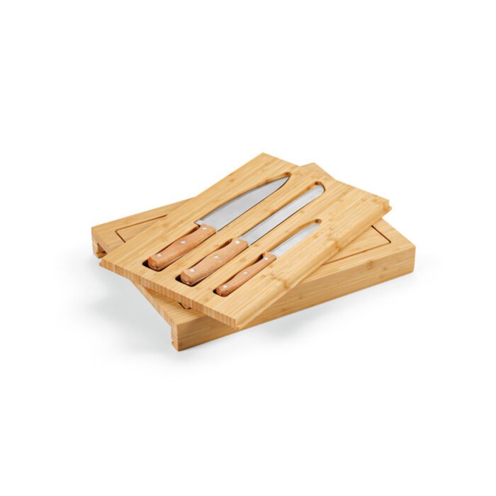 Conjunto de tábuas em bambu com 3 facas inclusas - Imagem 6