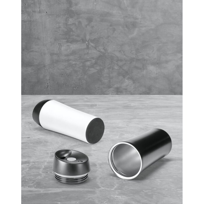 Copo térmico para viagem em aço inox e PP 470 mL - Imagem 2