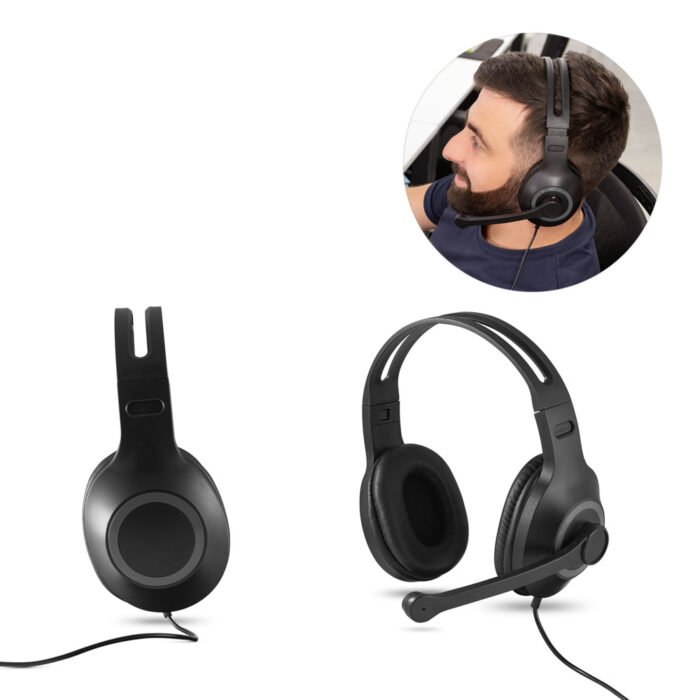 Fone de ouvido ajustáveis com microfone