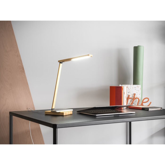 Luminária em bambu com carregador wireless - Imagem 2