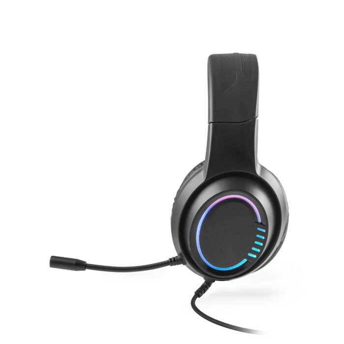 Fones de ouvido para jogos com microfone de alta qualidade incorporado com luzes RGB - Imagem 3