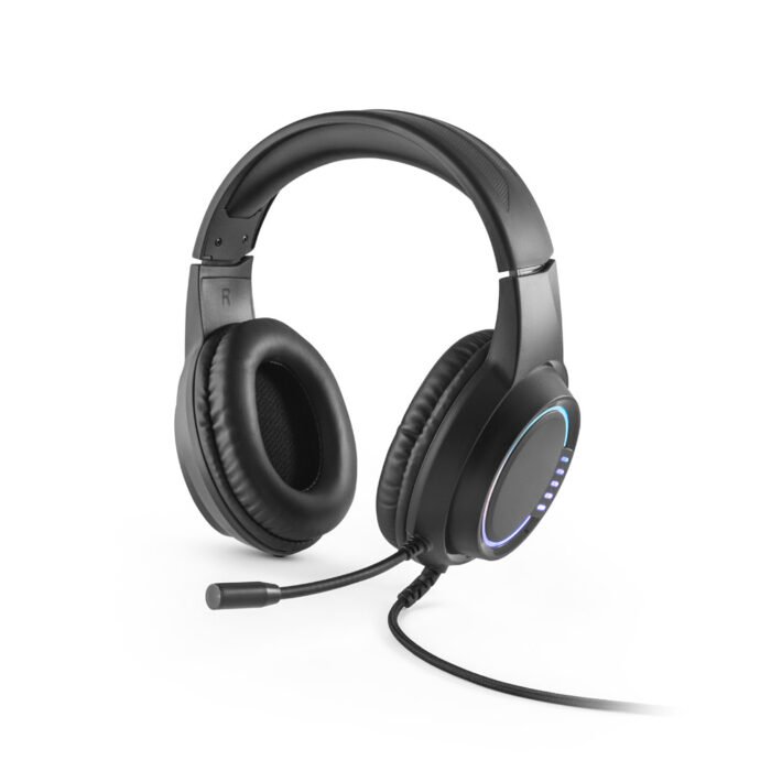 Fones de ouvido para jogos com microfone de alta qualidade incorporado com luzes RGB - Imagem 5