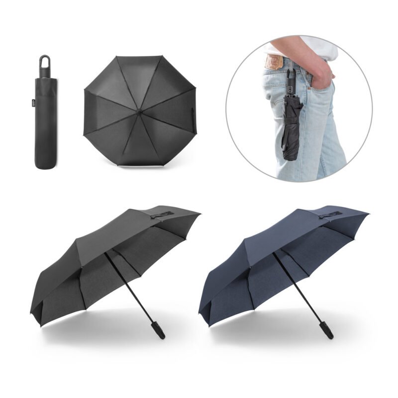 Guarda-chuva dobrável de 23'' em 100% poliéster