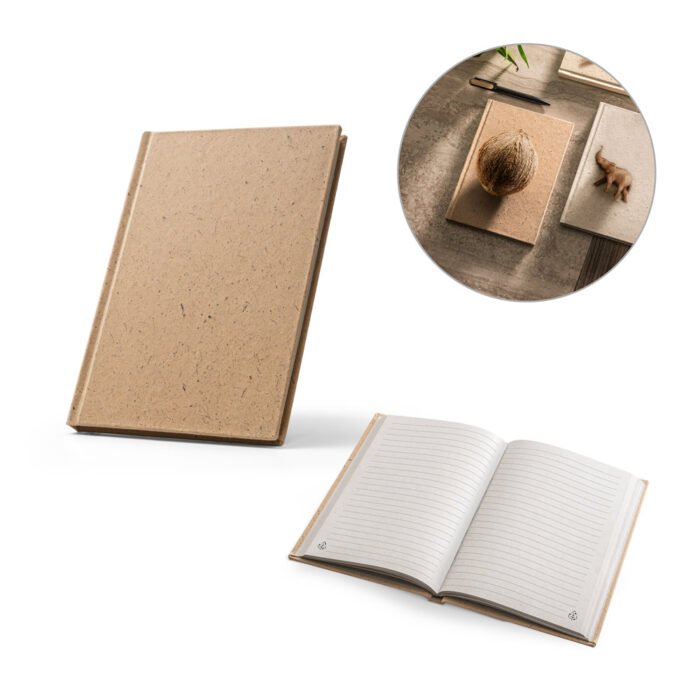 Caderno A5 em casca de coco