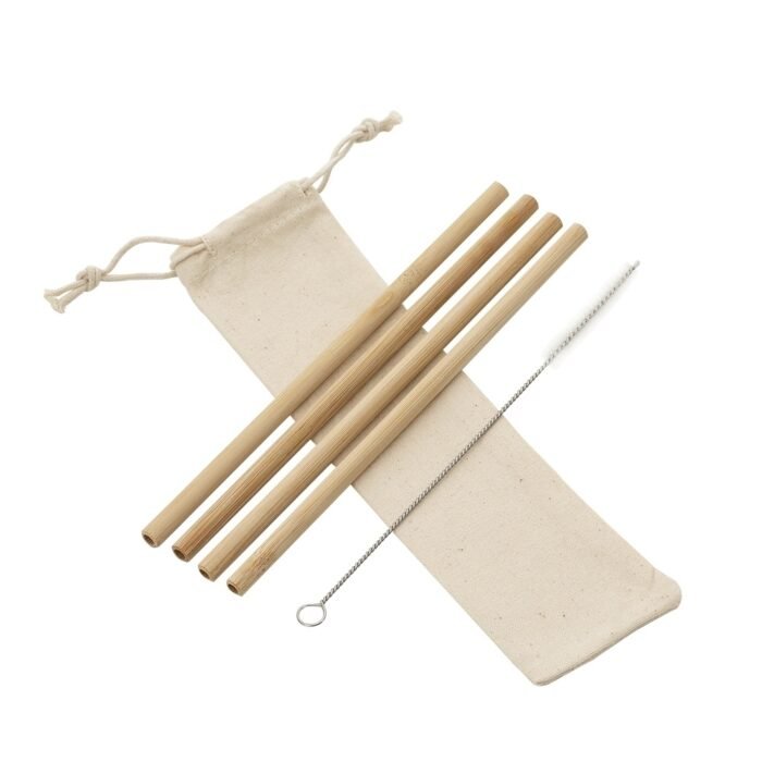 Kit Canudos de Bambu com Escova de Limpeza - Imagem 2