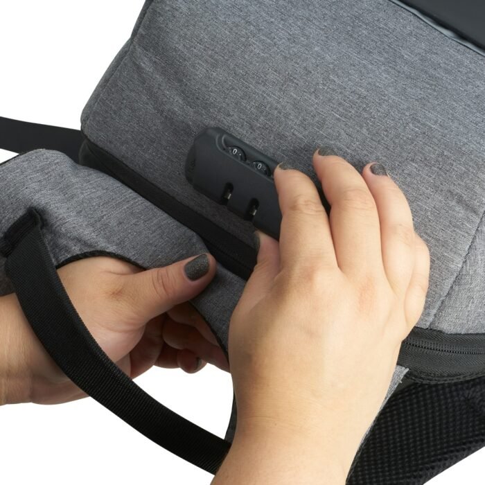 Mochila de Poliéster Anti-Furto USB com Segredo - Imagem 9