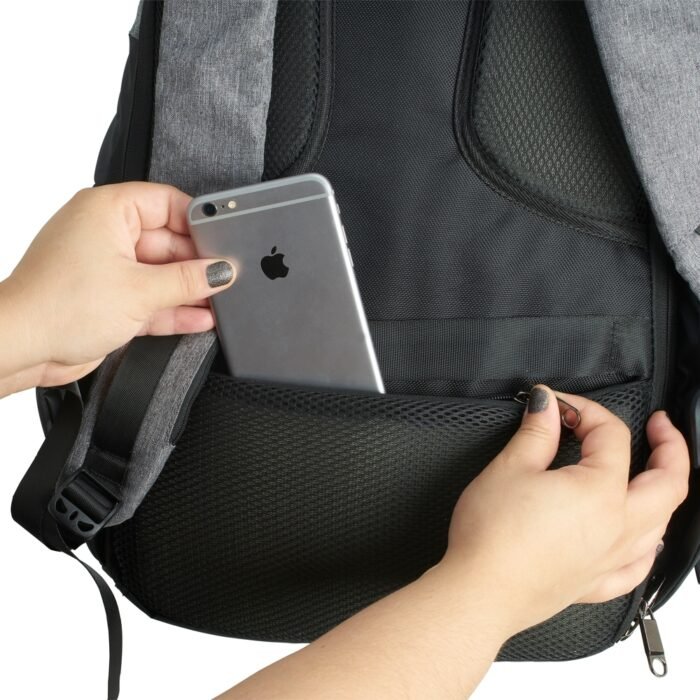 Mochila de Poliéster Anti-Furto USB com Segredo - Imagem 8