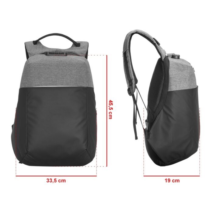 Mochila de Poliéster Anti-Furto USB com Segredo - Imagem 11