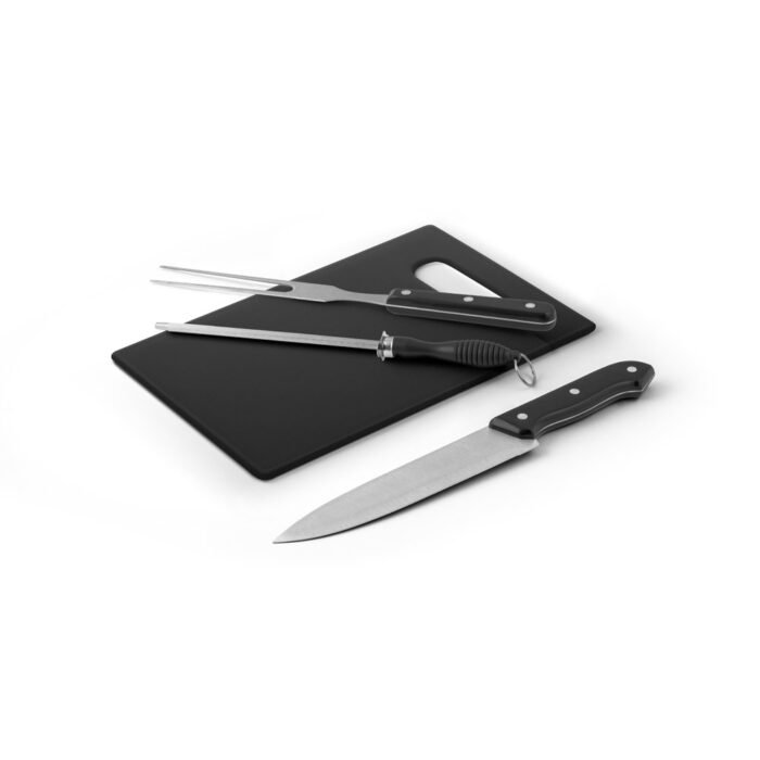 Kit churrasco em estojo em 210D com peças em aço inox - Imagem 2